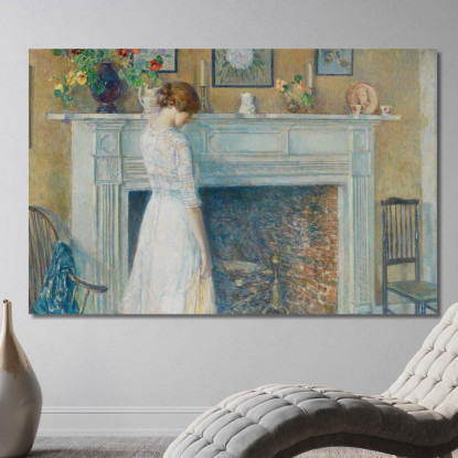 Nella Vecchia Casa Childe Hassam chs27 quadro stampato su tela