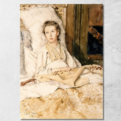 Maud Cucito Childe Hassam chs37 quadro stampato su tela