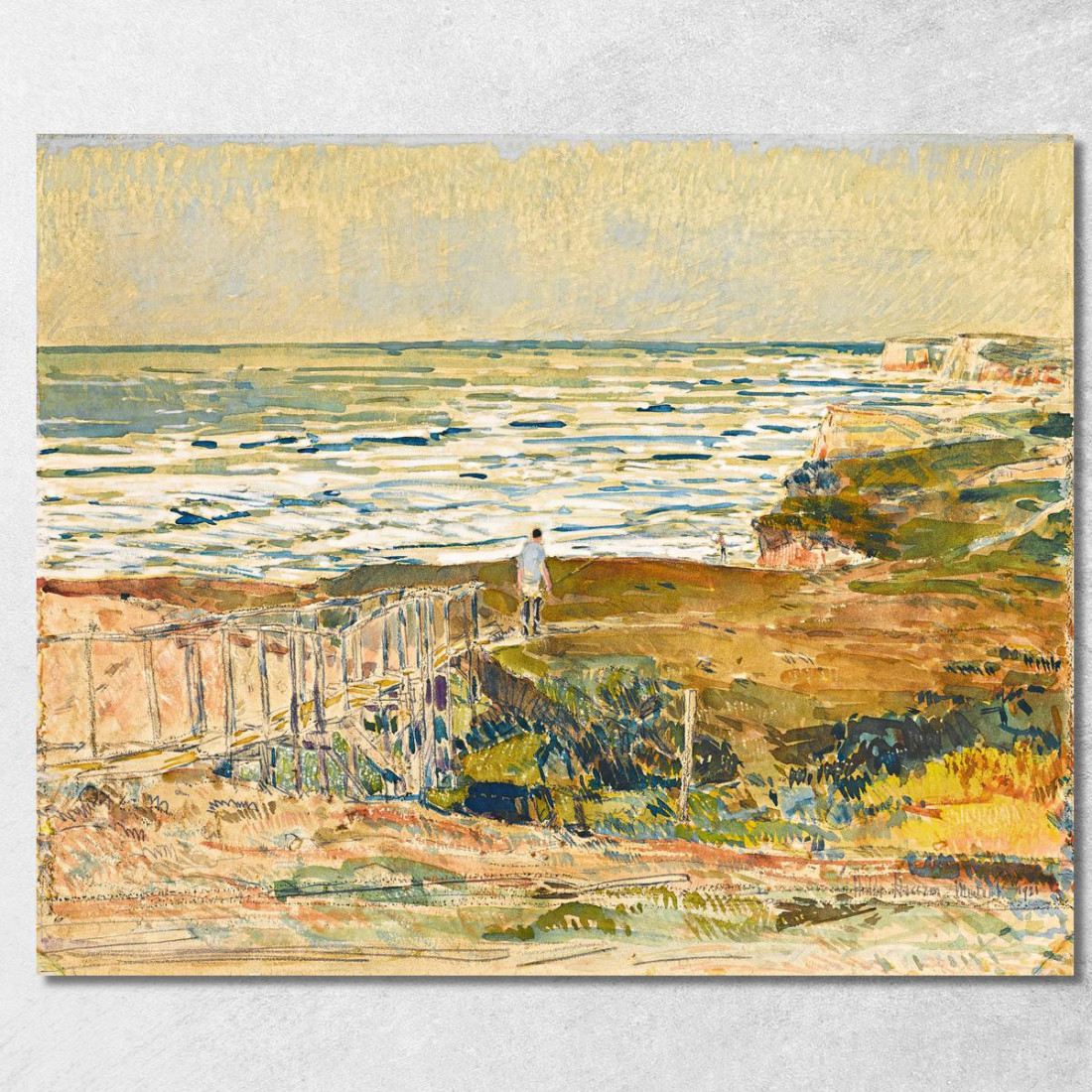 Pescatore Di Montauk Childe Hassam chs39 quadro stampato su tela