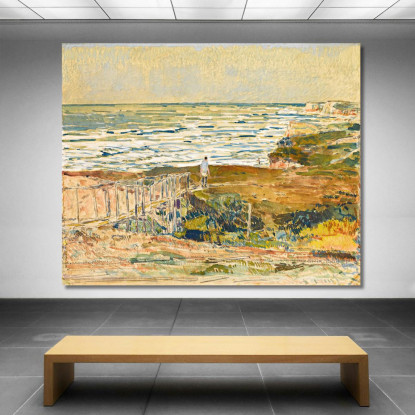 Pescatore Di Montauk Childe Hassam chs39 quadro stampato su tela