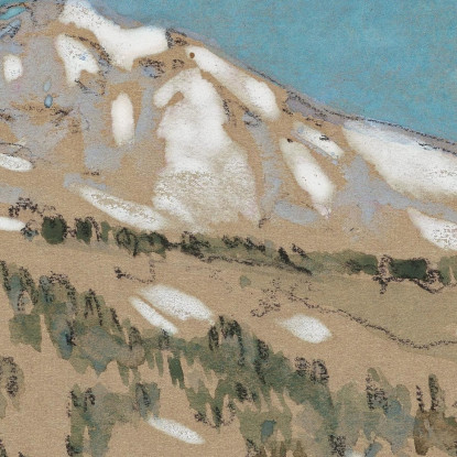 Monte Hoodoregon Childe Hassam chs40 quadro stampato su tela