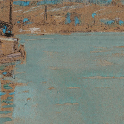 Molo Del Fiume Nord New York Childe Hassam chs46 quadro stampato su tela