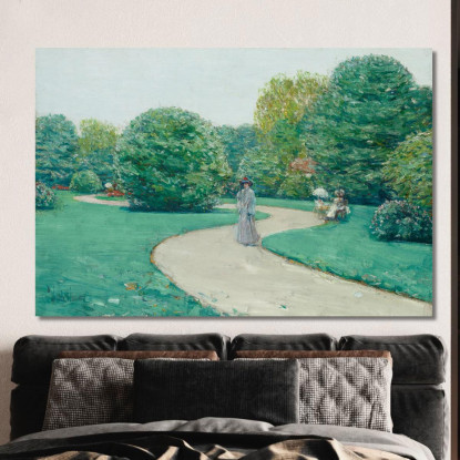 Parco Monceaux Parigi Childe Hassam chs48 quadro stampato su tela