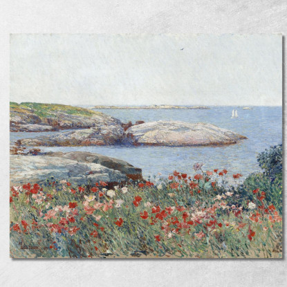 Papaveri Di Shoals Childe Hassam chs54 quadro stampato su tela