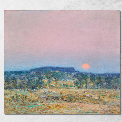 Sorgere Della Luna A Settembre Childe Hassam chs61 quadro stampato su tela