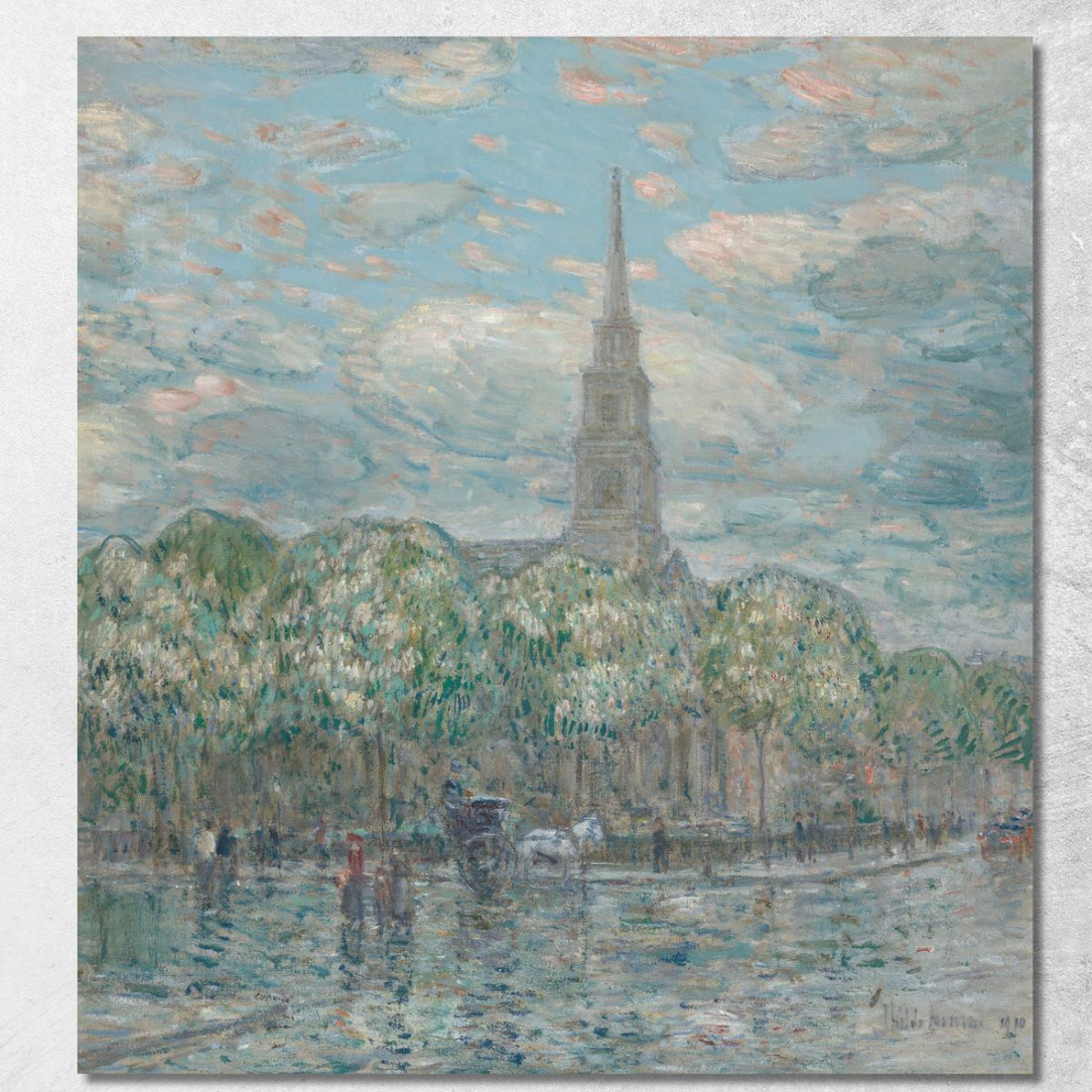 San Marco Nel Bowery Childe Hassam chs65 quadro stampato su tela