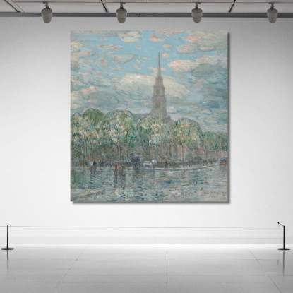 San Marco Nel Bowery Childe Hassam chs65 quadro stampato su tela