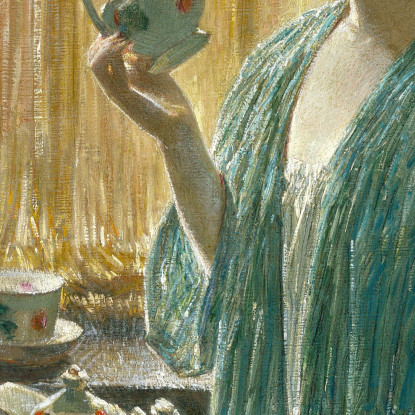 Set Da Tè Alla Fragola Childe Hassam chs66 quadro stampato su tela