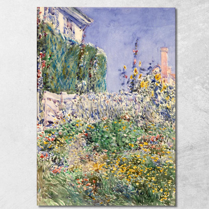 Il Giardino Di Thaxter Childe Hassam chs73 quadro stampato su tela