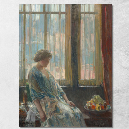 La Finestra Di New York Childe Hassam chs81 quadro stampato su tela