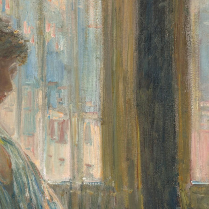 La Finestra Di New York Childe Hassam chs81 quadro stampato su tela