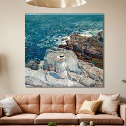 Le Sporgenze Meridionali Di Appledore Childe Hassam chs84 quadro stampato su tela
