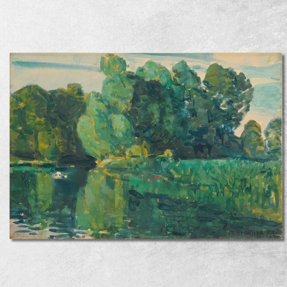 Alberi In Riva A Un Lago Childe Hassam chs87 quadro stampato su tela