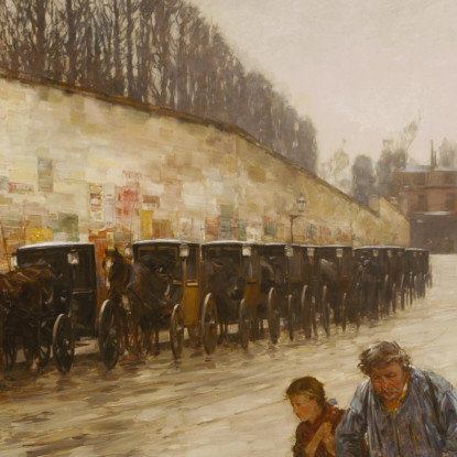 Un Acquazzone Rue Bonaparte Childe Hassam chs88 quadro stampato su tela