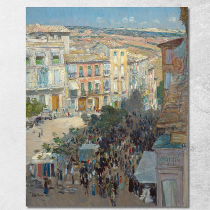 Vista Di Una Città Della Francia Meridionale Childe Hassam chs89 quadro stampato su tela