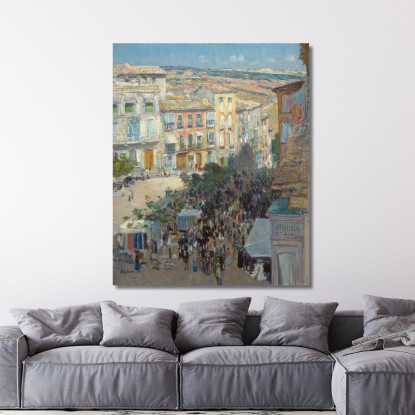 Vista Di Una Città Della Francia Meridionale Childe Hassam chs89 quadro stampato su tela