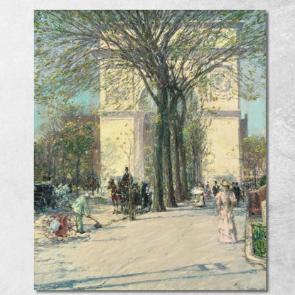 Sorgente Dell'Arco Di Washington Childe Hassam chs90 quadro stampato su tela