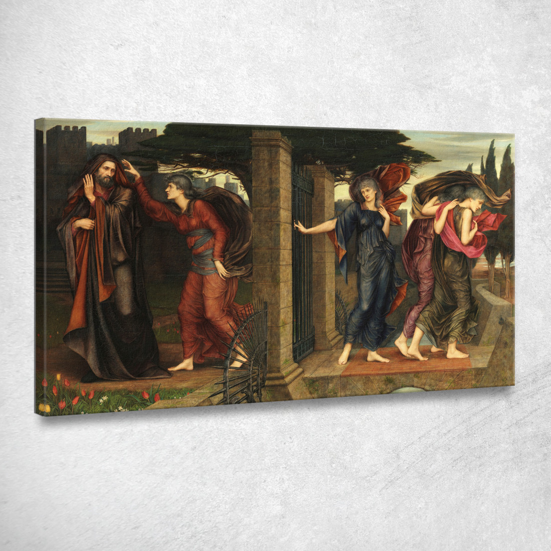 Le Sorelle Grigie Evelyn De Morgan emg41 quadro stampato su tela