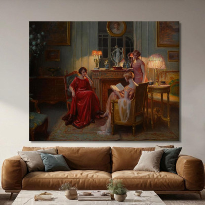 Nella Sala Di Lettura Delphin Enjolras dej13 quadro stampato su tela