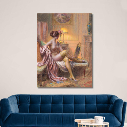 Toilette Dalla Lampada Delphin Enjolras dej17 quadro stampato su tela