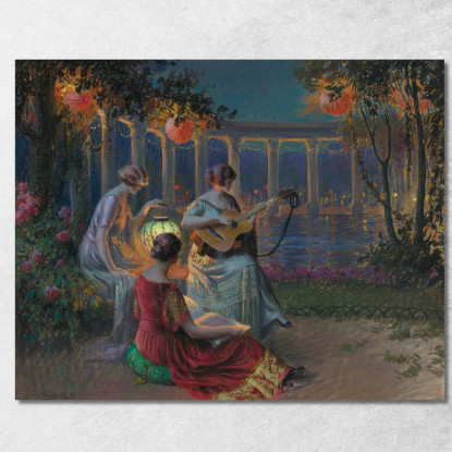 Serata Di Festa Delphin Enjolras dej33 quadro stampato su tela