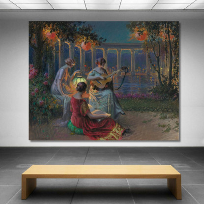 Serata Di Festa Delphin Enjolras dej33 quadro stampato su tela