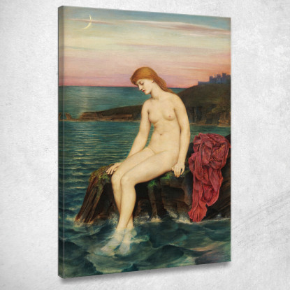 La Piccola Sirenetta Evelyn De Morgan emg45 quadro stampato su tela