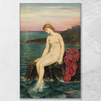 La Piccola Sirenetta Evelyn De Morgan emg45 quadro stampato su tela