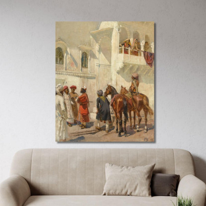 Prima Della Caccia Edwin Lord Weeks elw9 quadro stampato su tela