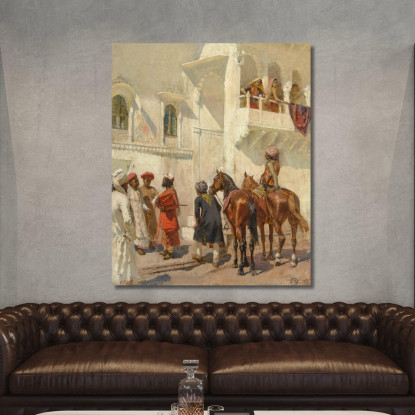 Prima Della Caccia Edwin Lord Weeks elw9 quadro stampato su tela