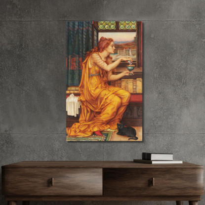 La Pozione D'Amore Evelyn De Morgan emg46 quadro stampato su tela