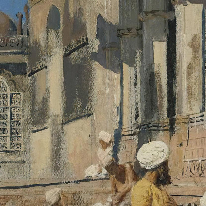 Portico Di Una Moschea Ahmedabad Edwin Lord Weeks elw31 quadro stampato su tela
