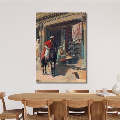 Venditore Ambulante Ahmedabad Edwin Lord Weeks elw35 quadro stampato su tela