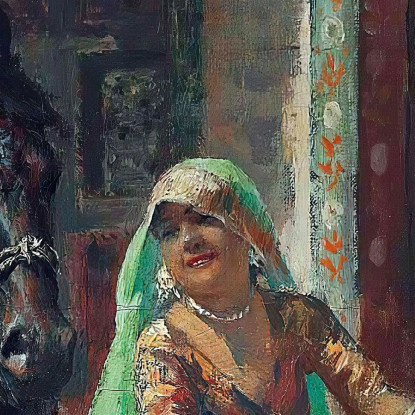 Venditore Ambulante Ahmedabad Edwin Lord Weeks elw35 quadro stampato su tela