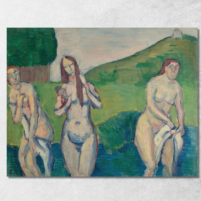 Bagnanti Emile Bernard ebr4 quadro stampato su tela