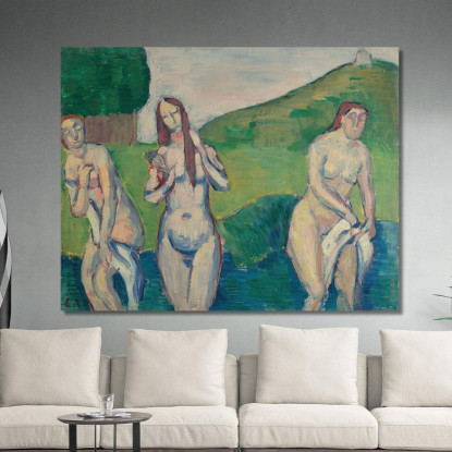 Bagnanti Emile Bernard ebr4 quadro stampato su tela