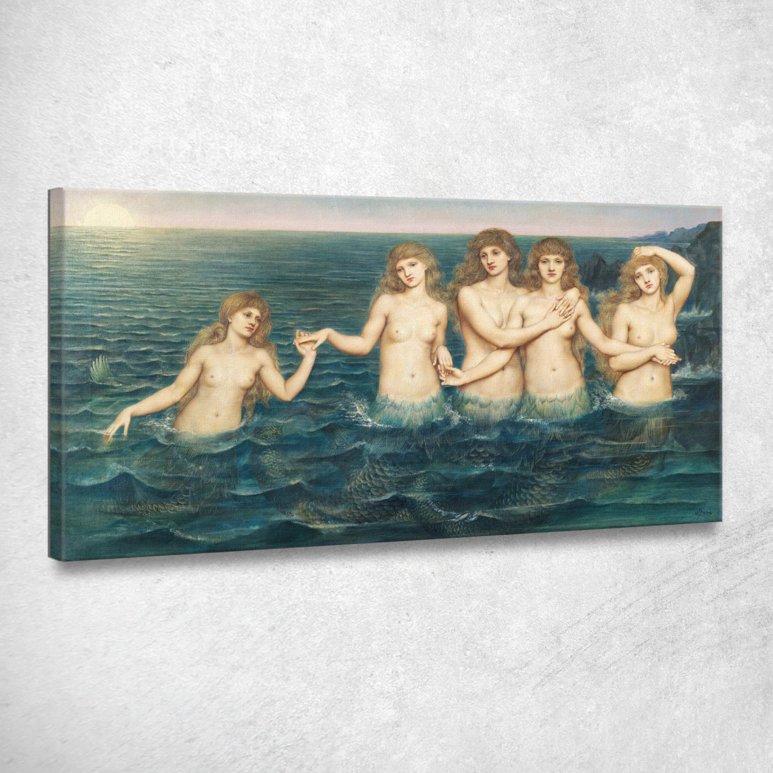 Le Fanciulle Del Mare Evelyn De Morgan emg51 quadro stampato su tela