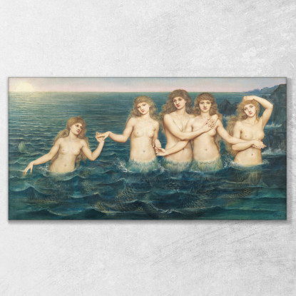 Le Fanciulle Del Mare Evelyn De Morgan emg51 quadro stampato su tela