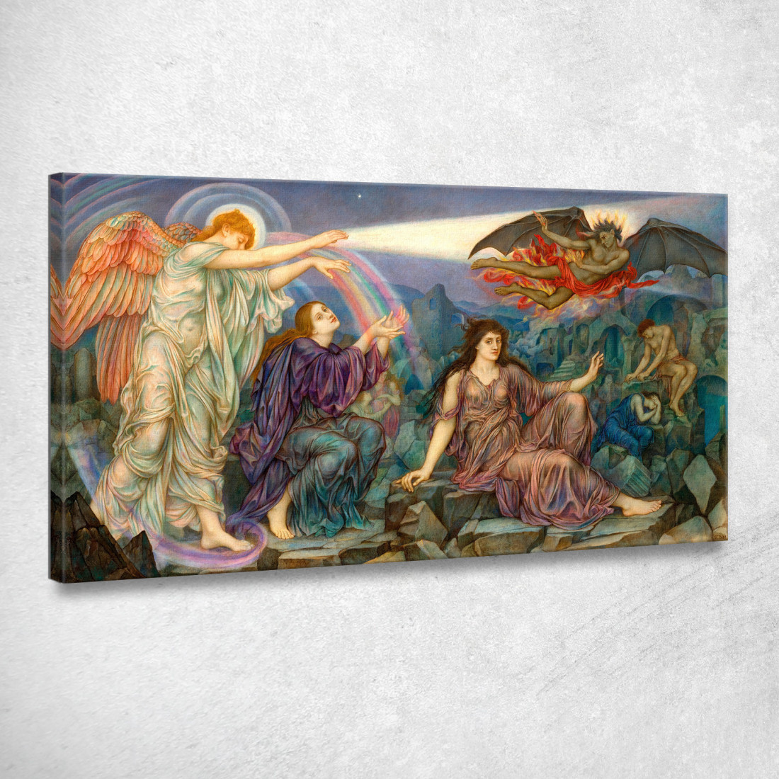 La Luce Di Ricerca Evelyn De Morgan emg52 quadro stampato su tela