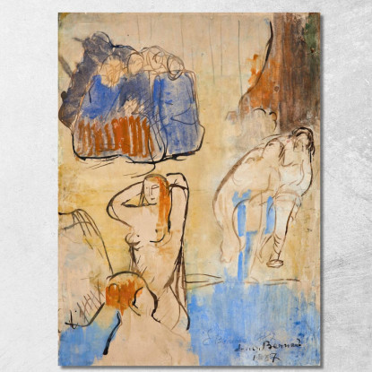 Studio Per Bagnanti Emile Bernard ebr15 quadro stampato su tela