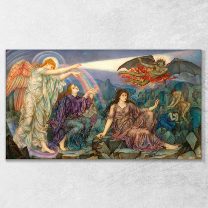 La Luce Di Ricerca Evelyn De Morgan emg52 quadro stampato su tela