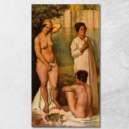 Fellah Donne In Bagno Emile Bernard ebr17 quadro stampato su tela