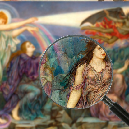 La Luce Di Ricerca Evelyn De Morgan emg52 quadro stampato su tela