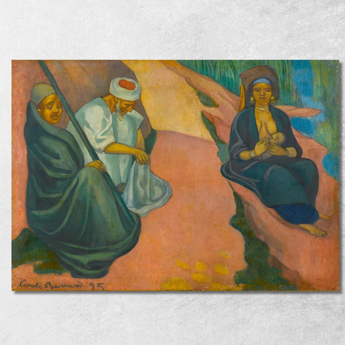 Giovane Donna Che Allatta La Fuga In Egitto Emile Bernard ebr22 quadro stampato su tela