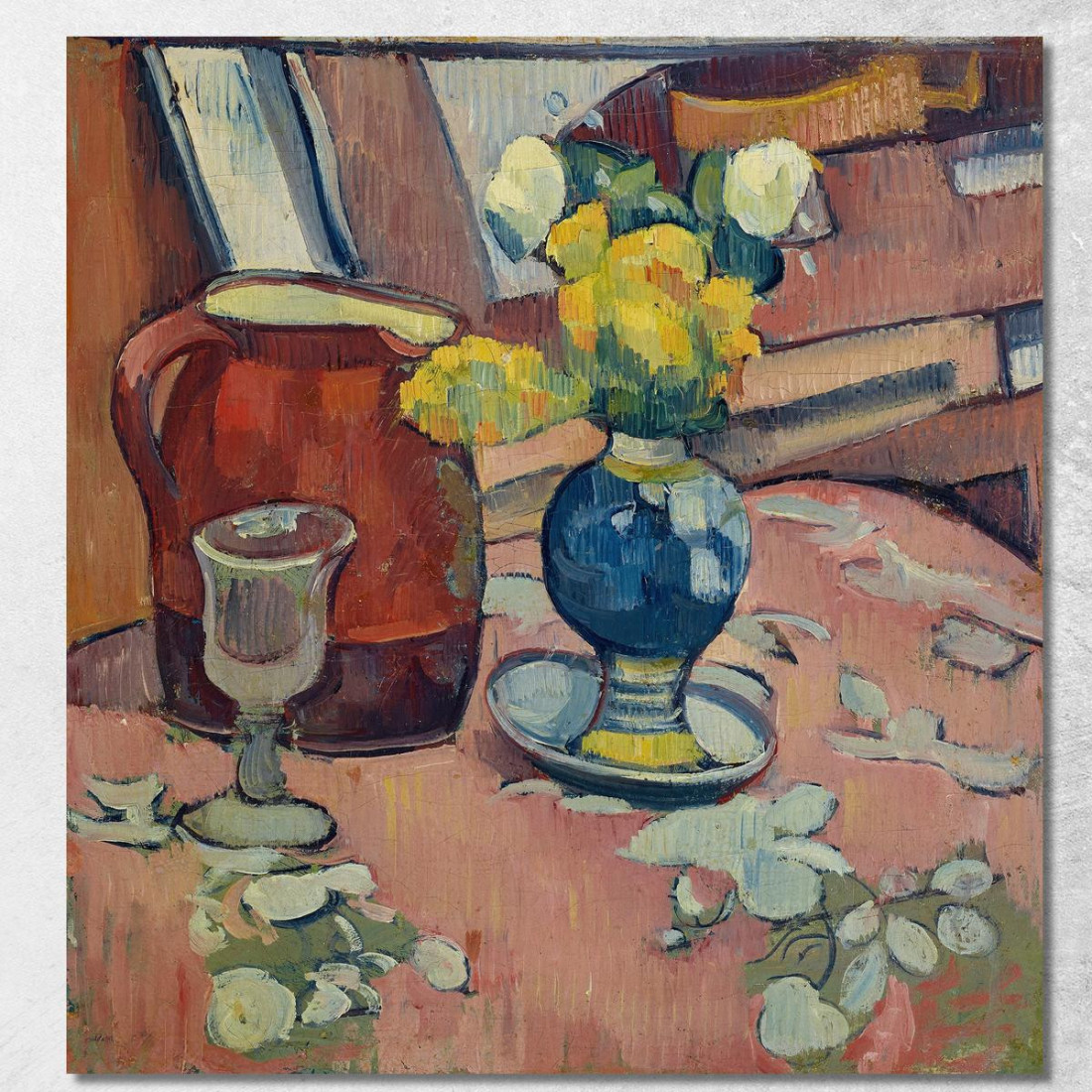 Still Life Vaso Di Fiori Brocca E Vetro Emile Bernard ebr26 quadro stampato su tela