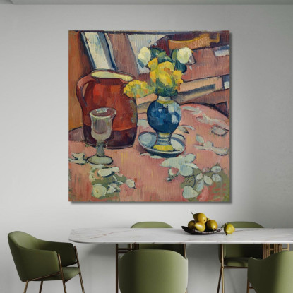 Still Life Vaso Di Fiori Brocca E Vetro Emile Bernard ebr26 quadro stampato su tela