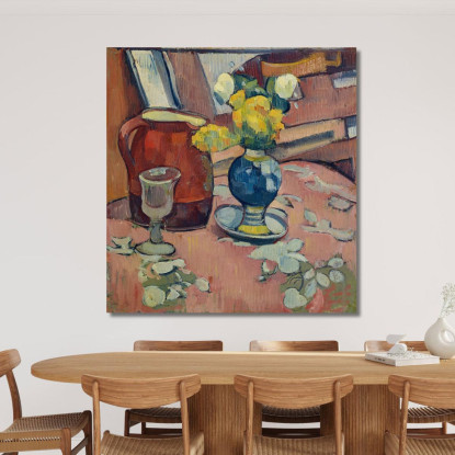 Still Life Vaso Di Fiori Brocca E Vetro Emile Bernard ebr26 quadro stampato su tela