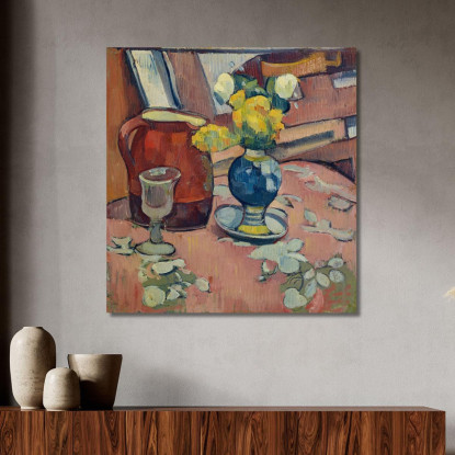 Still Life Vaso Di Fiori Brocca E Vetro Emile Bernard ebr26 quadro stampato su tela