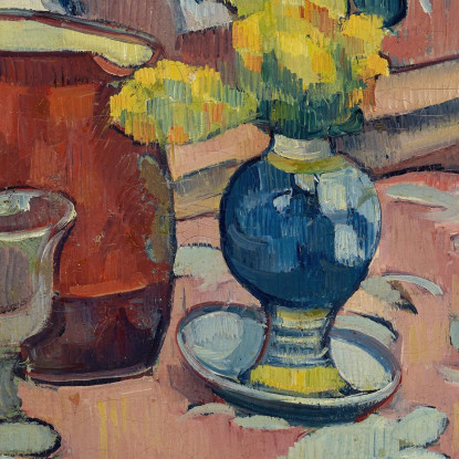 Still Life Vaso Di Fiori Brocca E Vetro Emile Bernard ebr26 quadro stampato su tela