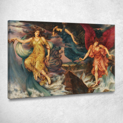 Gli Spiriti Della Tempesta Evelyn De Morgan emg54 quadro stampato su tela